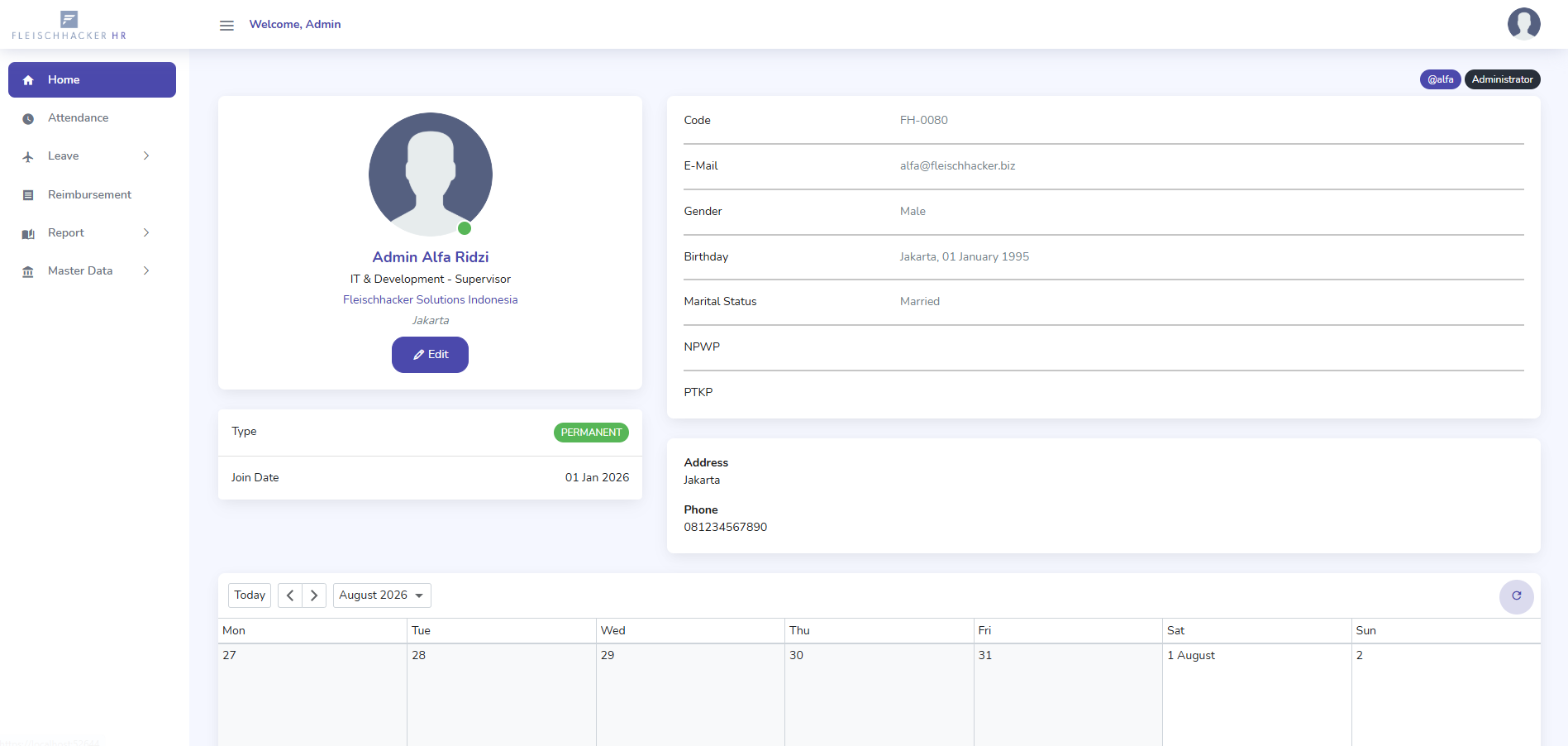 Fleischhacker Enterprise HRIS Platform