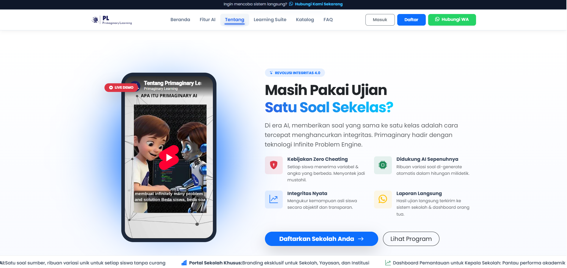 Multi-tenant SaaS Education Ecosystem (Primaginary Learning)
